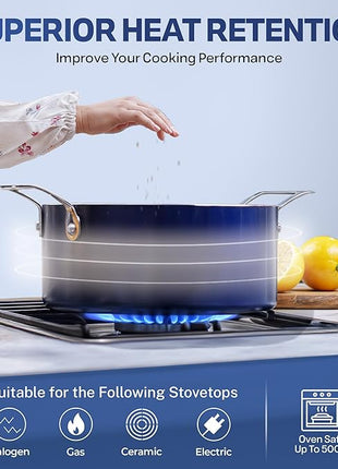 GRANITESTONE 20 Pc Kitchen Pots and Pans Set Non Stick Cookware Set, Kitchen Cookware Sets with Deep Frying Pan Set and Bakeware Set, Made Without PFOA and PFOS, Oven and Dishwasher Safe