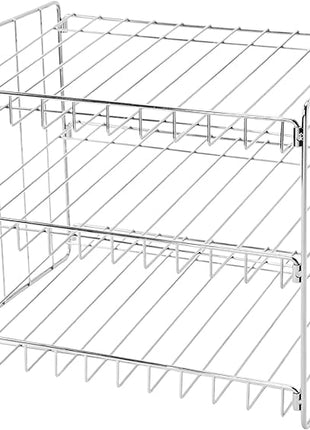 Kitchen Details 3 Tier Can Organizer | Canned Food Storage Rack | Kitchen Cabinet and Pantry Organization | Holds 36 Cans | Space Saving | Chrome
