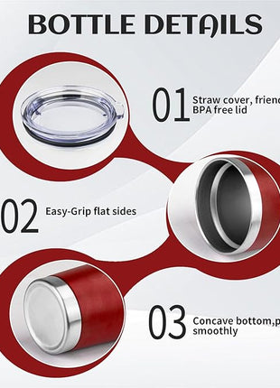 StarSpeed 20oz Tumbler Bulk with Lid, Stainless Steel Insulated Tumblers Double Wall Vacuum Insulated Travel Mug, Powder Coated Coffee Cups for Hot and Cold Drinks(Wine Red,1)