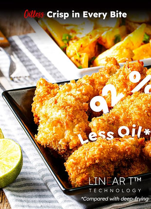 Nuwave Plug-In Grill Air Fryer Oven Combo w/Sheath Heaters, Authentic Char Flavor, 2024 New Convection System, 2X More Even, 100 Presets, Smarter Probe, 50-550°F, Stainless Steel