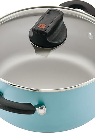 Farberware Smart Control Nonstick Cookware Pots and Pans Set, 14 Piece, Aqua