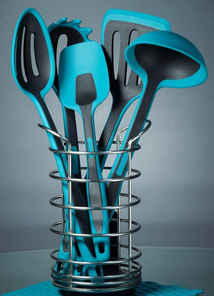 Premium Kitchen Cooking Utensil Set - 6 piece Silicone Kitchenware Non-Stick Cooking Tools - Silicone Cooking Kitchen Spatula Set - Silicone Kitchen Utensil Set - Heat Resistant Dishwasher Safe