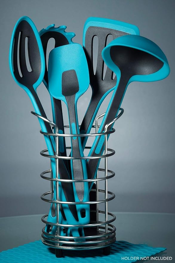 Premium Kitchen Cooking Utensil Set - 6 piece Silicone Kitchenware Non-Stick Cooking Tools - Silicone Cooking Kitchen Spatula Set - Silicone Kitchen Utensil Set - Heat Resistant Dishwasher Safe