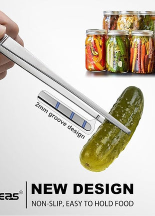 Kitchen Tweezers Tongs, Cooking Tweezers Stainless Steel - 3 Size 12'' 10'' & 8 inch Ideal for Meat, pasta, plating and pinching delicate small pieces of food, Set of 3