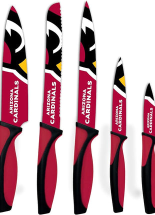 The Sports Vault NFL Arizona Cardinals 5-Piece Kitchen Knife Set