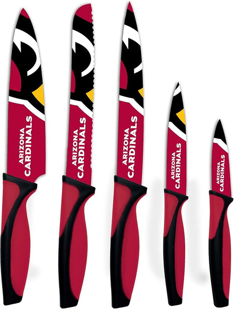 The Sports Vault NFL Arizona Cardinals 5-Piece Kitchen Knife Set