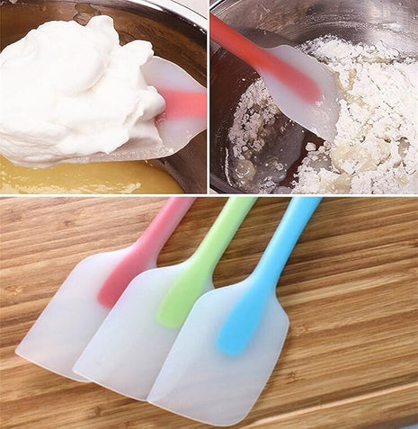 6 Pieces Silicone Spatulas, 11 inch Large Rubber Spatula with Stainless Steel Core, Heat-Resistant Non-stick Spatulas