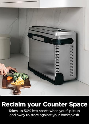 Ninja Digital Air Fry Countertop Oven, 8-in-1 Functionality, 1800W, Flip-Up Design, XL Capacity, Air Fry Basket, Wire Rack & Crumb Tray, Silver, SP101
