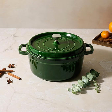 Staub Cast Iron Cocotte Made in France, 4-qt, Basil