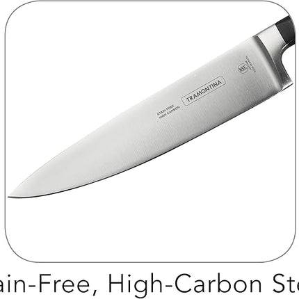 Tramontina Pro Series Forged 8-Inch Chef Knife, Stain-free High-Carbon Steel Kitchen Knives for Cooking