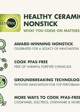 GreenPan 22 Piece Valencia Pro Ceramic Nonstick Cookware Set, PFAS-Free, Induction Ready, Hard Anodized Pots & Pans with Lids, Compatible on All Cooktops, Dishwasher & Oven Safe, Gray