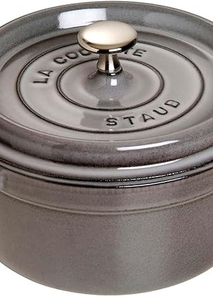 Staub Cast Iron 2.75-qt Round Cocotte - Graphite Grey, Made in France
