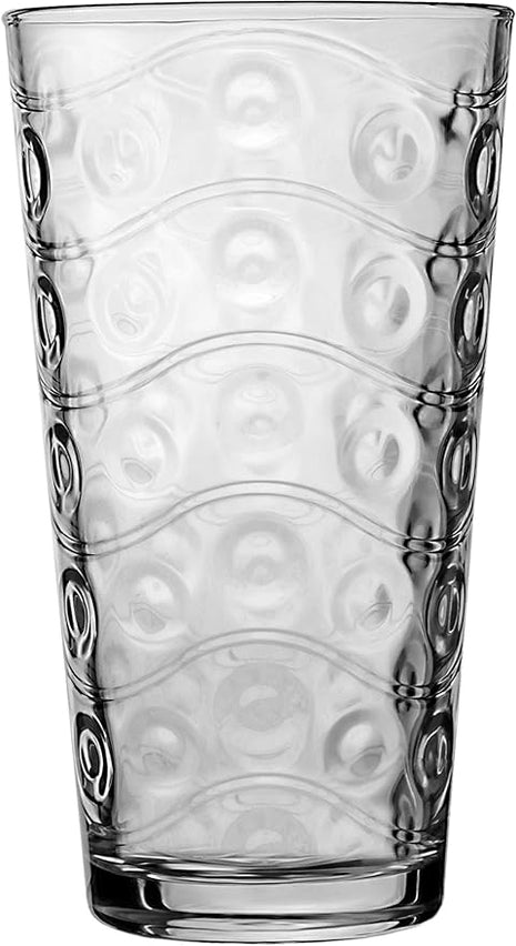 Circleware 40170 Cosmo Set of 4 Heavy Base Highball Drinking Glasses Tumblers, Ice Tea Beverage Cups Glassware for Water, Juice, Beer and Bar Decor Gifts, 15.7 oz,