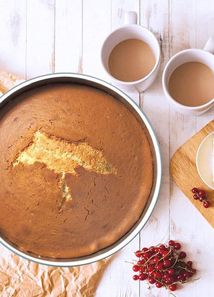 E-far 9½ Inch Cake Pan Set of 2, Stainless Steel Round Cake Baking Pans, Non-Toxic & Healthy, Mirror Finish & Dishwasher Safe