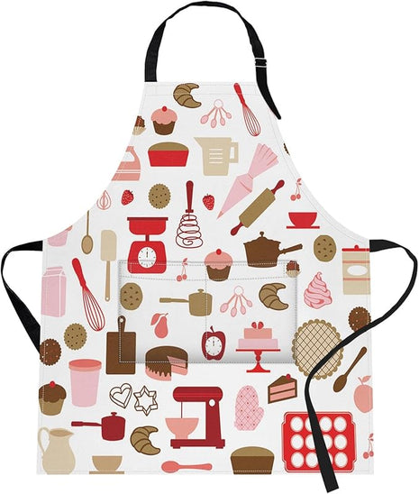 Britimes Apron Home Kitchen Cooking Baking Gardening for Women Men With Pockets Cake Cooking Cookie Pastry Chef 32x28 inch