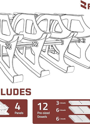 FIFO Countertop Mini Can Tracker Hold Up To 30 Standard 10 to 24 Ounce Can Sizes for Pantry Organization and Food Storage, USA Made, White (2 Pack)