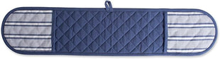DII Double Strip Chef Kitchen Cooking & Baking Collection, Double Oven Mitt, 35x7.5, French Blue