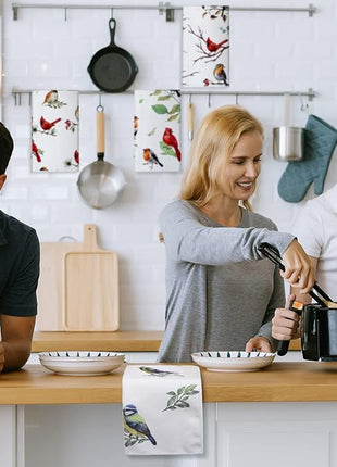 Set of 6 Birds Kitchen Towels Hummingbird Tea Towels Absorbent Dish Towels Birds on Branch 24 x 16 Inches Kitchen Gifts Cardinal Hand Towels Bird Lover Gifts for Farmhouse Kitchen Bathroom Decorations