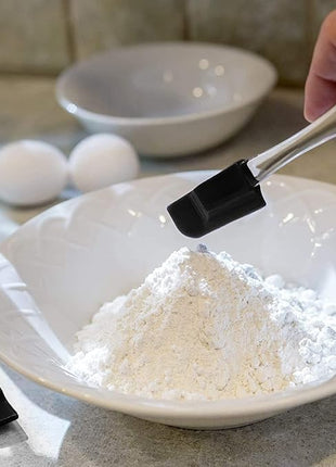 Mini Spatulas Set - 10 Piece Heat Resistant Silicone Spatula - Pro-Grade Multipurpose Kitchen Tool for Baking, Cooking, Mixing, and More - Non-Stick, Dishwasher Safe Bright and Small Spatula - Black