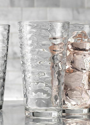 Glaver's Drinking Glasses Set of 10 Highball Glass Cups, 17 Oz Cooler Glassware. Home and Bar Everyday Basic Drinkware Elegant Kitchen Glasses for Water, Juice, Cocktails, Iced Tea.