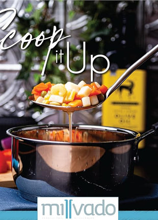 Stainless Steel Slotted Cooking Spoon, Large Metal Chef Strainer Utensil For Cooking, Serving, And Mixing, The #1 Dishwasher Safe Kitchen Tool, 15" Long Spoon With Holes