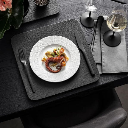 Villeroy & Boch Manufacture Rock Blanc Salad Plate, 8.5 in, Premium Porcelain, White