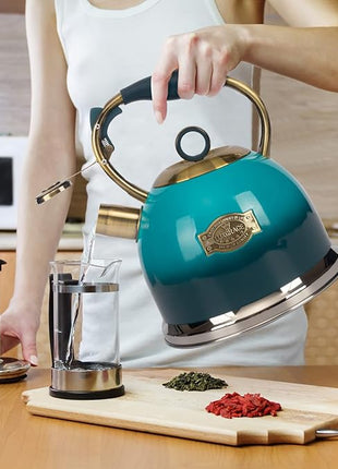 Tea Kettle -3.0 Quart Tea Kettles Stovetop Whistling Teapot Stainless Steel Tea Pots for Stove Top Whistle Tea Pot