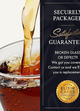 Elixir 16 oz Large Double Wall Coffee Mug Set of 2 - Double Wall Glass Coffee Cup - Large Mug - Insulated Glass Mugs with Handle for Hot Drinks Tea