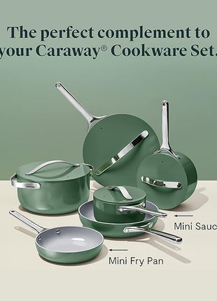 Caraway Nonstick Ceramic Mini Fry Pan (1.05 qt, 8") - Non Toxic, PTFE & PFOA Free - Oven Safe & Compatible with All Stovetops (Gas, Electric & Induction) - Sage
