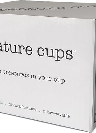 Creature Cups Great White Shark Ceramic Mug – 11 oz Navy Blue Coffee Cup with Hidden Ocean Animal Inside – Unique Gift for Coffee, Tea & Shark Lovers