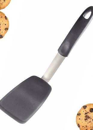 StarPack Premium Flexible Large Silicone Turner Spatula - High Heat Resistant to 600°F, Hygienic One Piece Design, Non Stick Rubber Kitchen Utensil for Fish, Eggs, Pancakes & Cookies (Stormy Grey)