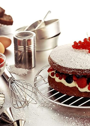 P&P CHEF Round Cooking Rack, 3 Pcs Stainless Steel Baking Cooling Steaming Grilling Rack, Fits Air Fryer/Stockpot/Pressure Cooker/Round Cake Pan, Oven & Dishwasher Safe (7.5 + 9 + 10.5 Inch)