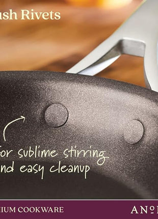 Anolon 83874 Nouvelle Copper Hard Anodized Nonstick Cookware Set / Pots and Pans Set - 11 Piece, Black Onyx