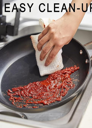 MsMk 8 inch Small Frying Pan with Lid, Burnt also Non stick Omelette pan, PFOA Free Non-Toxic, Scratch-resistant, for gas, electric and induction