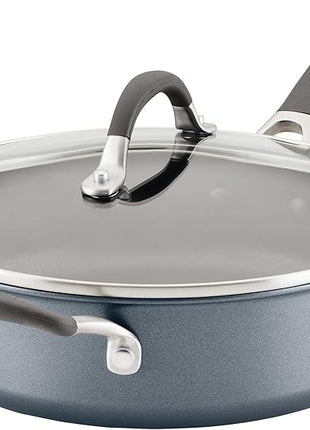 Circulon A1 Series with ScratchDefense Technology Nonstick Induction Sauté Pan with Helper Handle and Lid, 5 Quart, Graphite
