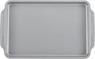 Farberware Nonstick Steel Bakeware Set with Cooling Rack, Baking Pan and Cookie Sheet Set with Nonstick Bread Pan and Cooling Grid, 10-Piece Set, Gray