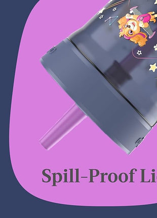 Contigo Kids Leighton Spill-Proof Paw Patrol Tumbler with Straw, 14oz, Space Zodiac, Purple