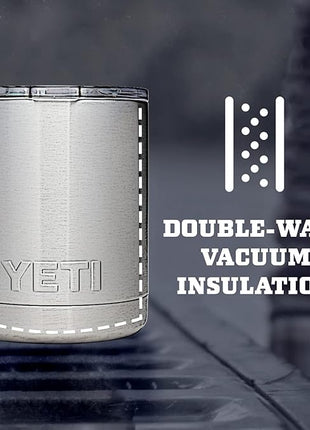 YETI Rambler 10 oz Lowball, Vacuum Insulated, Stainless Steel with MagSlider Lid