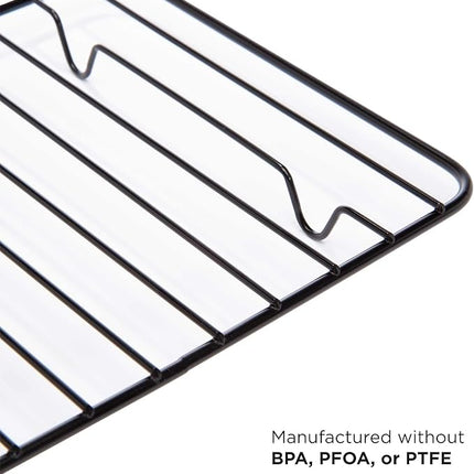 Ecolution Non-Stick Toaster Oven Bakeware Set 4-Piece, Carbon Steel, Easy to Clean and Perfect for Single Servings, Gray