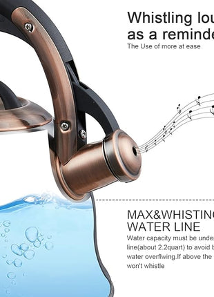 Tea Kettle -2.2 Quart Tea Kettles Stovetop Whistling Teapot Stainless Steel Tea Pots for Stove Top Whistle Tea Pot