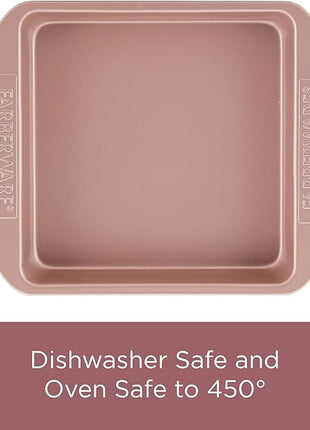 Farberware Nonstick Bakeware, Nonstick Cookie Sheet / Baking Sheet - 10 Inch x 15 Inch, Rose Gold Red