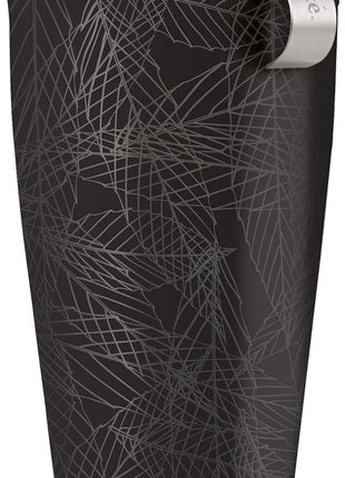 Tea Forte Double-Walled Ceramic Kati Cup, Removable Stainless Steel Infuser Basket and Lid, Steeps 12 oz Loose Leaf Tea, Dishwasher & Microwave Safe, Noir