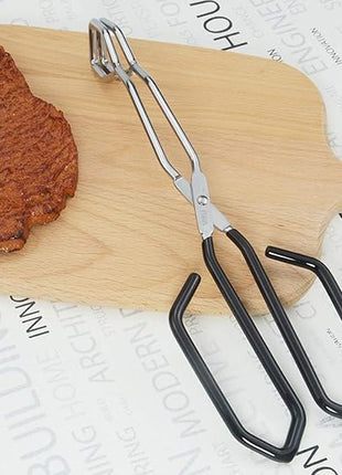 Scissor Style Tongs 10-Inch and 11-Inch Set Stainless Steel Wire Tongs, Set of 2