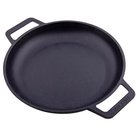 Victoria Cast Iron Round Skillet with Double Loop Handles, Made in Colombia, 10 Inches