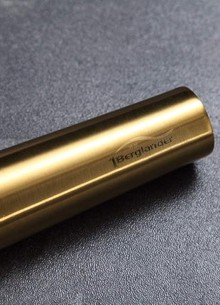 Berglander Gold Rolling Pin, 16.7 Inches Stainless Steel Matte Finish With Gold Titanium Plating Rolling Pin For Baking, Pizza, Dough, Pie, Cookie, Essential Kitchen Utensil Gift Ideas For Bakers.