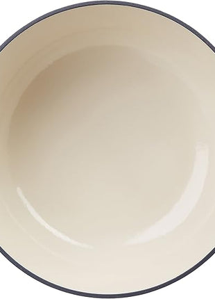 Amazon Basics Cast Iron Dutch Oven Pot with Lid, Enameled, Round, Dual Handles, Heavy-Duty, Small, 4.3-Quart, White