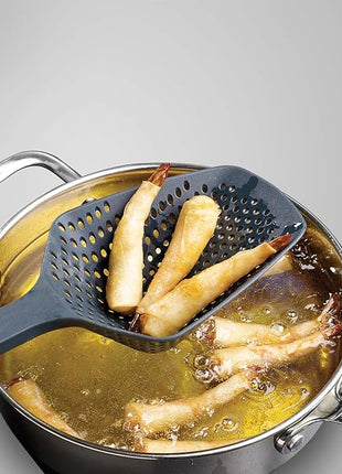 Joseph Joseph Scoop Colander Strainer Slotted Spoon, Large, Gray/Green