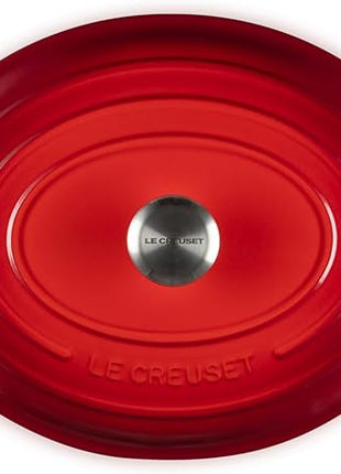 Le Creuset Enameled Cast Iron Signature Oval Dutch Oven, 9.5 qt., Cerise