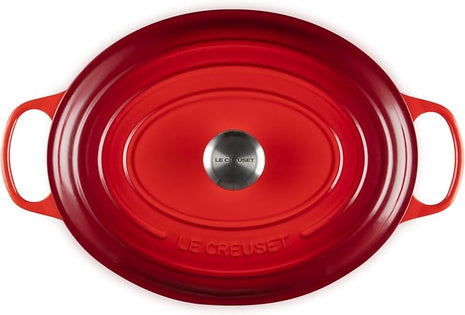 Le Creuset Enameled Cast Iron Signature Oval Dutch Oven, 9.5 qt., Cerise