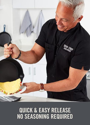 DASH Zakarian 9.5" Nonstick Cast Iron Skillet with Pour Spouts for Searing, Baking, Grilling, Roasting and More - Black (Pack of 4)